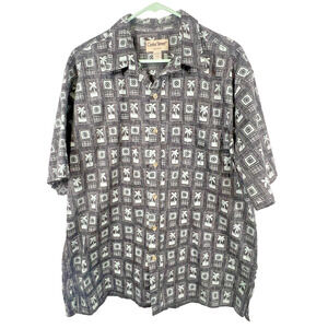 COOKE STREET Hawaiian Mens 2XL Button Up ALOHA Shirt Men's Reverse Print  COTTON